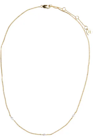Astrid & Miyu Navette Crystal 18kt -plated Necklace - One Size
