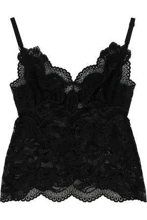 Paco rabanne Haut Scalloped Sheer Lace Tank - - 40 (UK12 / M)
