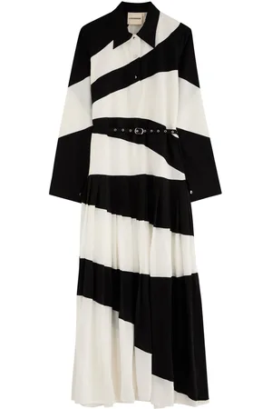 LOVEBIRDS Striped Pleated - - L (UK14)