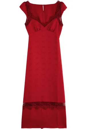 Free People Foolish Heart Cloqué Midi Dress - - L (UK16-UK18 / L)