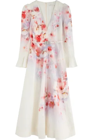ZIMMERMANN Crush Floral-print Linen Maxi Dress - - 0 (UK 8 / S)
