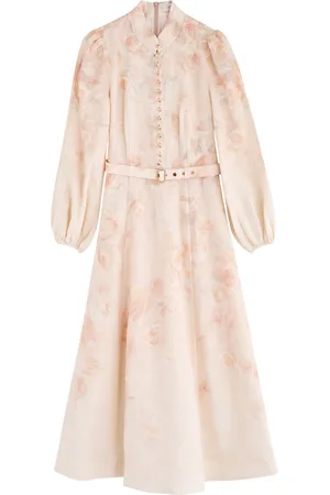 ZIMMERMANN Crush Floral-print Belted Linen Maxi Dress - - 2 (UK 12 / M)