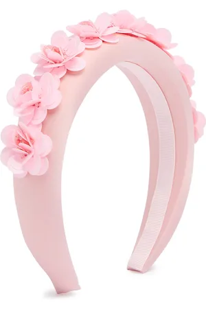 Self-Portrait Kids Floral-embellished Satin Headband