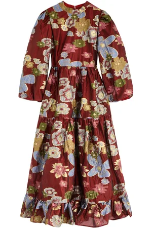 Sister Jane Ruby Floral Brocade Maxi Dress - - 12 (UK12 / M)