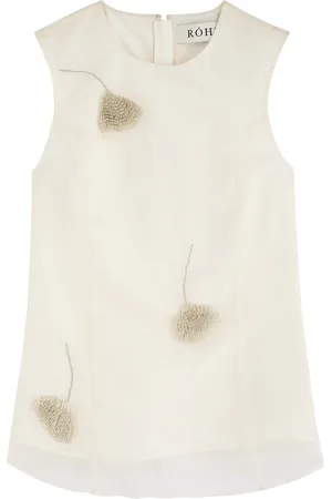 Rohe Tulip-embellished Silk-organza top - - 38 (UK10 / S)