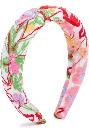 Marlo Kids Glam Floral-embroidered Cotton Headband