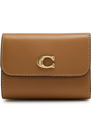 Coach Logo Leather Wallet - - One Size