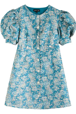 Sister Jane Sapphire bow Cloqué Mini Dress - - 10 (UK10 / S)