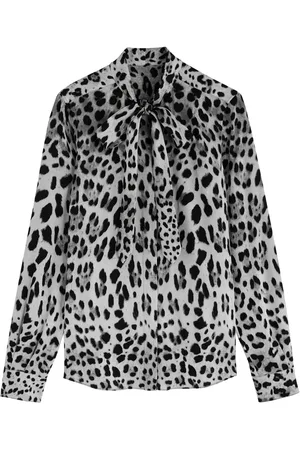 Dolce & Gabbana Leopard-print Stretch-silk Blouse - - 44 (UK12 / M)