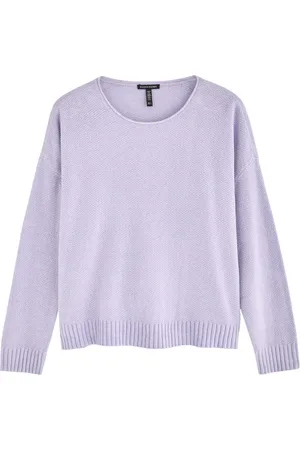 Eileen Fisher Textured Cotton Jumper - - L (UK 18-20 /xl)