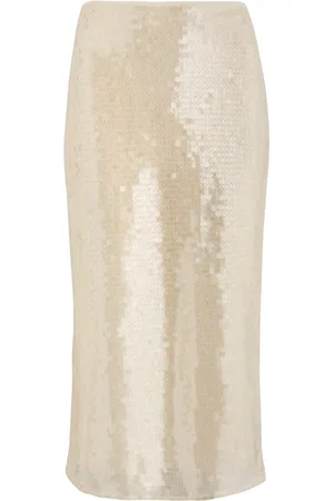 Stella McCartney Sequin-embellished Open-knit Midi Skirt - - 42 (UK10 / S)