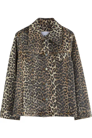Ganni Print Stretch-denim Jacket - 40 (UK12 / M)