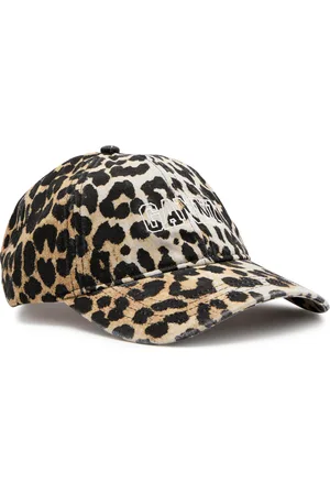 Ganni Logo-embroidered -print Cotton cap - One Size