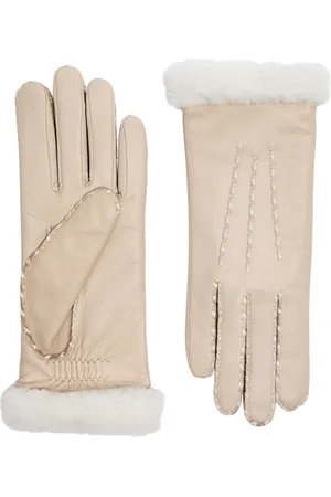 AGNELLE Marie Louise Leather Gloves - - 7 (M)