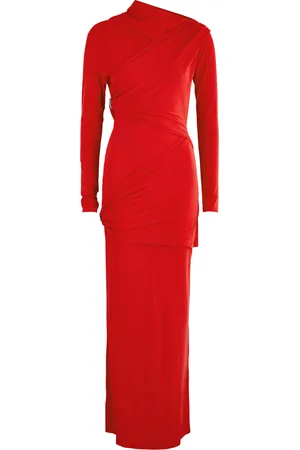 Paris Georgia Claw Aria Draped Stretch-jersey Maxi Dress - - L (UK14 / L)