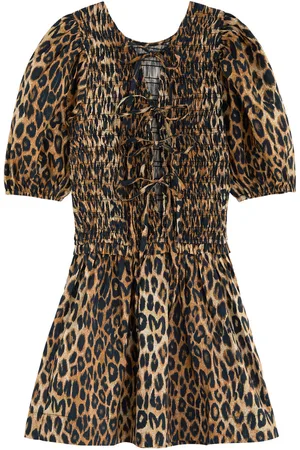 Damson Madder Bluebelle Reversible -print Cotton Mini Dress - 10 (UK10 / S)
