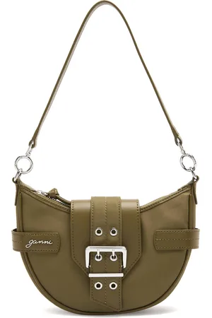 Ganni Bucky Eyelet-embellished Nylon Shoulder bag - - One Size