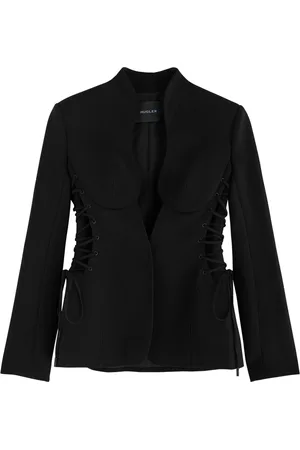 MUGLER Lace-up Twill Blazer - - 38 (UK10 / S)
