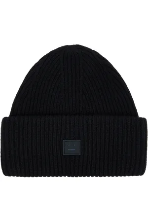 Acne Studios Logo Ribbed Wool Beanie - - One Size