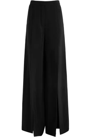 MUGLER Split Wide-leg Twill Trousers - - 38 (UK10 / S)