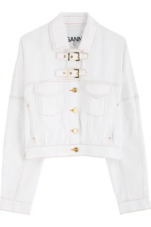 Ganni Contrast-stitch Denim Jacket - - 38 (UK10 / S)