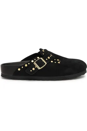 Birkenstock Boston Studded Suede Sliders - - 36 (IT36/ UK3)