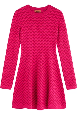 Missoni Zigzag-intarsia Cotton-blend Mini Dress - - IT46 (UK14 / L)