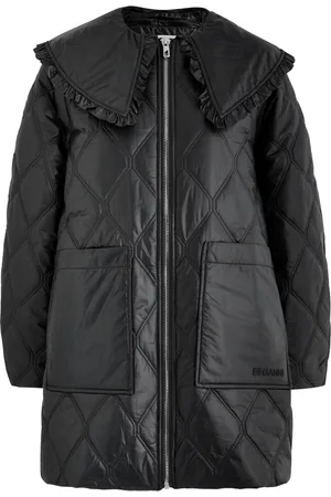 Ganni Quilted Glossed Nylon Jacket - - S/M (UK10-12 / M)