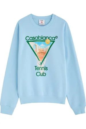 Casablanca Metaphysical Tennis Printed Cotton Sweatshirt - - S