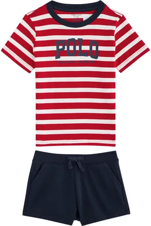 Ralph Lauren Kids Logo-print Cotton and Cotton-blend T-shirt and Shorts set