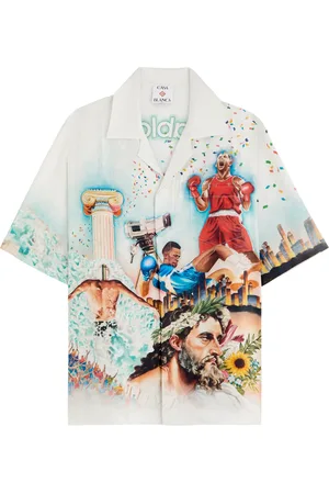 Casablanca Celebration Du Sport Printed Silk Shirt - - M