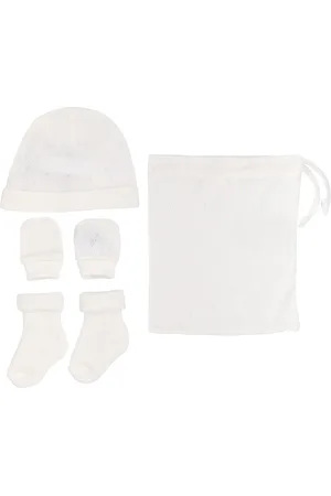 Tartine Et Chocolat Kids Pointelle Cotton and Cotton-blend hat set