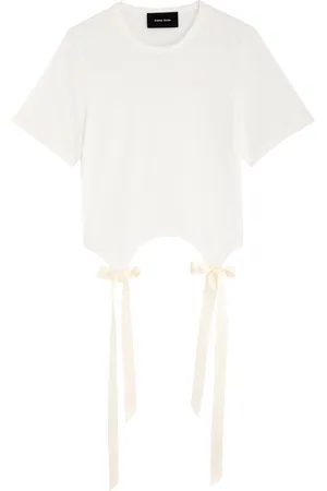 Simone Rocha Bow-embellished Jersey T-shirt - - M (UK12 / M)