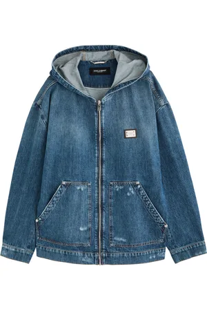 Dolce & Gabbana Distressed Hooded Denim Jacket - - L