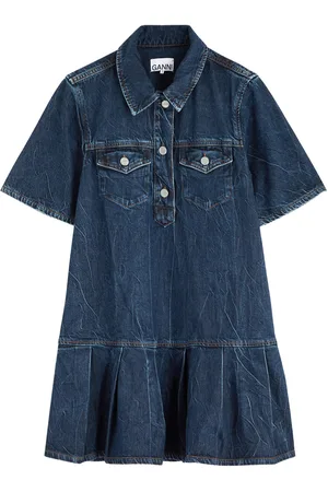 Ganni Crinkled-effect Mini Dress - 38 (UK10 / S)