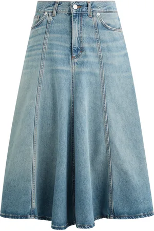 haikure Serenity Panelled Denim Midi Skirt - - 27 (W27 / UK8-10 / S)
