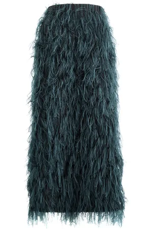 Roksanda Arion Fringed Woven Midi Pencil Skirt - - 8 (UK8 / S)