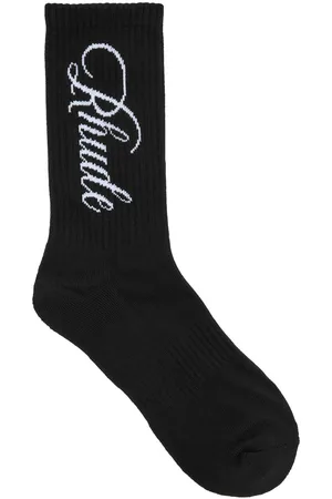 Rhude Logo-intarsia Cotton-blend Socks - - One Size