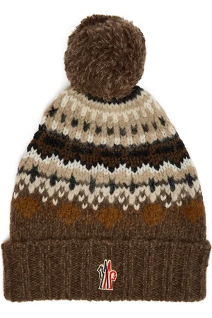 Moncler Logo Fair Isle Intarsia Wool-blend Beanie - - One Size