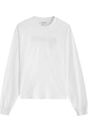 Alaïa Logo-embroidered Cotton top - - 38 (UK10 / S)