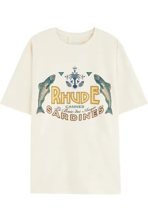Rhude Sardines Printed Cotton T-shirt - - L