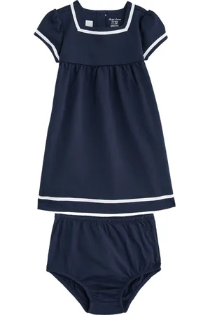 Ralph Lauren Kids Logo-embroidered Jersey and Cotton Dress set