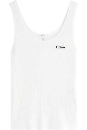 Chloé Logo-embroidered Ribbed Cotton Tank - - S (UK8-10 / S)