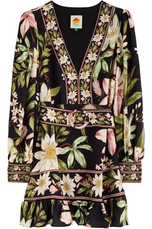 Farm Rio Floral-print Belted Mini Dress - - M (UK12 / M)