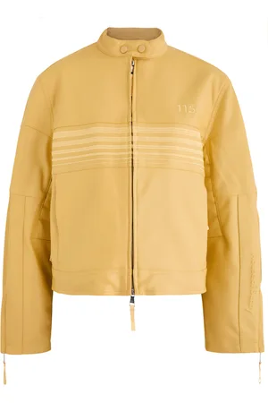 House of Sunny The Racer Embroidered Faux Leather Jacket - - L (UK14 / L)