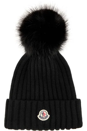Moncler Pompom Ribbed Wool Beanie - - One Size