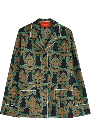 La DoubleJ Pajama Printed Silk-satin Shirt - - XS (UK6 / XS)