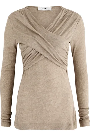 DAY Birger et Mikkelsen Kira Wrap-effect Cotton-blend top - - L (UK14 / L)