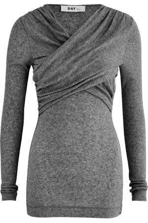 DAY Birger et Mikkelsen Kira Wrap-effect Cotton-blend top - - M (UK12 / M)