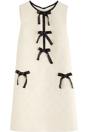 Sister Jane Tamara Bow-embellished Twill Mini Dress - - 10 (UK10 / S)